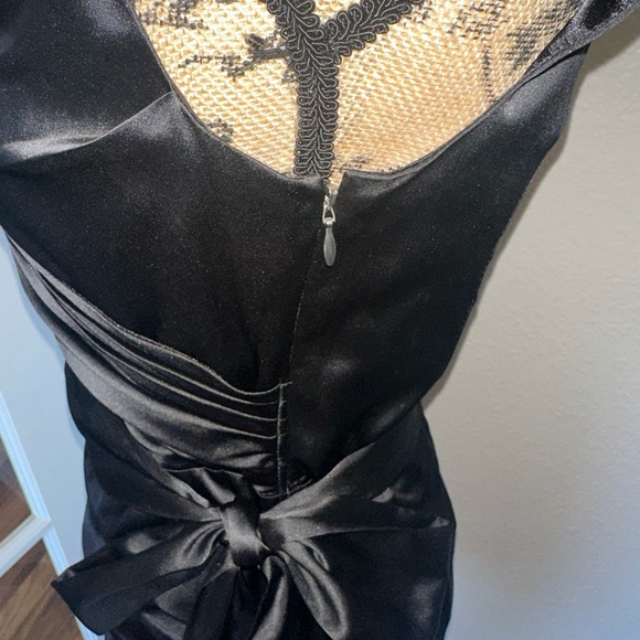 EUC - Express - Satin Little Black Dress - Picture 6 of 8